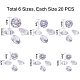 PandaHall Elite 120pcs 6 Sizes Clear Cubic Zirconia Stone Loose CZ Stones Faceted Cabochons for Earring Bracelet Pendants Jewelry DIY Craft Making ZIRC-PH0002-07-2
