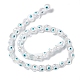 Brins de perles de verre transparentes mauvais œil LAMP-K037-06G-2