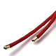 Halskettenherstellung aus 2.5 mm verstellbaren geflochtenen Nylonkordeln&nbsp;FB-CBAA152-02G-28-2