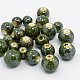 Perles rondes en porcelaine manuelles PORC-Q196-8-12mm-1-1