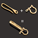 Cierres de gancho de llave de latón en forma de U pandahall elite KK-PH0004-97B-5