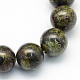 Rondes de dragon naturel perles de jaspe sanguin brins G-S173-4mm-1