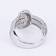 Brass Micro Pave Cubic Zirconia Finger Rings RJEW-E145-30P-3
