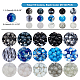 PandaHall Black Blue Glass Beads CCG-PH0001-02-5