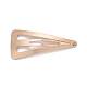 Iron Snap Hair Clips Findings, DIY Hair Accessories Making, Triangle, Light Gold, 67x31.5x1.5mm, Hole: 1.5mm
