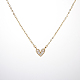 Goldene Halskette mit Herzanhänger aus Edelstahl für Damen WZ0134-2-1