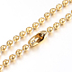 304 Stainless Steel Ball Chain Necklaces Making MAK-I008-01G-A01-1