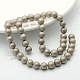 Round Shell Pearl Frosted Beads Strands BSHE-I002-6mm-15-1