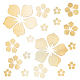 CREATCABIN 18Pcs Acrylic Flower Mirror Wall Sticker 3 Sizes Stickers Wall Art Family Wall Decals Decor Self Adhesive Removable Eco-Friendly for Home Living Room Bedroom Decoration(Gold DIY-CN0001-89A-1
