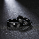 Regali di san valentino anelli per coppia in acciaio al titanio con zirconi cubici per donna RJEW-BB16464-9B-4