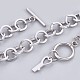 304 Stainless Steel Cable Chain Bracelets BJEW-P237-08P-2