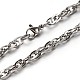 304 Stainless Steel Rope Chain Necklaces NJEW-O058-17-3