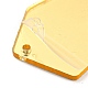 不規則な六角形のアクリルミラーにラインストーンを縫い付けます  衣料品アクセサリー  ゴールド  30.5x17x1.3mm  穴：1.2mm MACR-G065-08A-02-3