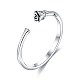 Adjustable 925 Sterling Silver Cuff Rings RJEW-BB48527-1