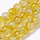 Chapelets de perles bicolores en verre craquelé GLAA-F098-03C-06-1