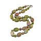 Colliers de perles en unakite naturelle NJEW-S401-01-1