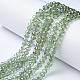 Chapelets de perles en verre transparent électrolytique EGLA-A034-T4mm-F18-1