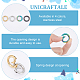 UNICRAFTALE 4Pcs Spring Gate Rings 4 Colors Stainless Steel Snap Clasps 13~14mm Inner Ion Plating Round Clips Snap Hooks Spring Keyring Buckle Clasps for Bag Purse Shoulder Strap Key Chains STAS-UN0040-94-5