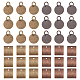 SUPERFINDINGS about 96Pcs 4 Style Brass Blank Stamping Tag Charms Blank Stamping Tag Pendants Charms Square Brass Engraving Blanks for DIY Jewelry Making KK-FH0002-58-1