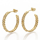 Brass Micro Pave Clear Cubic Zirconia Stud Earrings EJEW-S208-018-1