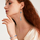Superfindings 104~120pcs 8 couleurs 10mm noël galvanoplastie perles de verre rondes avec motif d'étoile bricolage perles lisses en vrac pour bracelet collier boucles d'oreilles fabrication de bijoux EGLA-BC0001-003-6