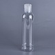 プラスチック詰め替え可能な化粧品エマルジョンボトル  フリップキャップ付き  コラム  透明  18.3x4.75cm  容量：約250ミリリットル CON-WH0046-04-1