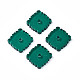 透明なアクリルビーズ  正方形  ミックスカラー  13.5x13.5x2.5~3mm  穴：2mm BACR-N001-012-2