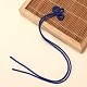 Gros pendentifs en polyester avec pompon à nœud chinois PW-WG21428-06-1