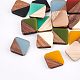 16 шт. 8-цветные непрозрачные смолы и кабошоны из орехового дерева RESI-OC0001-31-4
