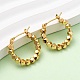 Латунные многоугольные серьги-кольца EJEW-A143-08G-2