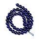 Lapis lazuli naturale perle tonde fili X-G-I181-10-6mm-4