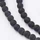 Pietra naturale nero fili di perle G-R193-01-4mm-3