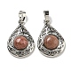 Природные подвески родонит G-Q158-05P-17-1
