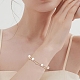 Natural Pearl Beaded Double Layer Multi-strand Bracelet BJEW-TA00243-6