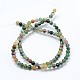 Naturali Indiane Perle di agata rotonde fili G-P100-01-2
