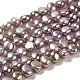 Fili di perle di perle d'acqua dolce coltivate naturali PEAR-E017-38B-4