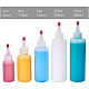 BENECREAT 8 Pack 6.8 Ounce(200ml) White Plastic Squeeze Dispensing Bottles with Red Tip Caps - Good For Crafts DIY-BC0009-06-6