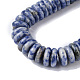 Perles de jaspe tache bleue naturelle G-F743-06L-4