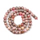 Природные родонит бисер нитей&nbsp;G-H337-A01-02-3