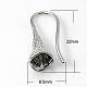 Brass Earring Hooks for Earring Making KK-D285-03P-1