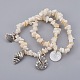 White Shell Chip Beads Bracelets BJEW-JB03996-1