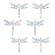 GORGECRAFT 6Pcs Rainbow Window Clings Dragonfly Pattern Window Decals Static Non Adhesive Collision Proof Glass Stickers Vinyl Film Home Decorations for Sliding Doors Windows Prevent Birds Strikes DIY-WH0304-221D-1
