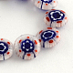 Handmade Millefiori Glass Beads Strands LK-R004-01D-1