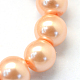Backen gemalt pearlized Glasperlen runden Perle Stränge HY-Q003-4mm-18-3