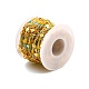 Brass Handmade Glass Bead Chains CHC-M022-10G-3