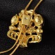 Цветок длинный регулируемый сплав горный хрусталь Lariat ожерелья NJEW-F193-G03-G-3