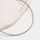 ステンレスカラーのネックレス  リジッドチョーカーネックレス  ステンレス鋼色  17.72インチ（45cm） QV1917-3-3