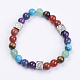 Bracelets extensibles avec perles en pierre précieuse naturelle G-I197-05AS-1