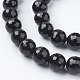 Natural Black Onyx Beads Strands X-G-E145-10mm-3B-3