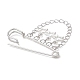 Alloy Star & Chain Tassel Charms Safety Pin Brooch JEWB-BR00103-3